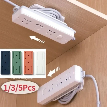 Detachable power strip holder adhesive mount for under desk
