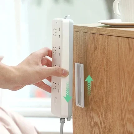 Detachable power strip holder adhesive mount for under desk