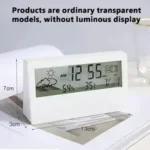 Minimalist digital weather station clock with thermometer and hygrometer