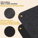 Dual-sided appliance slider mat with non-slip and heat-proof features.