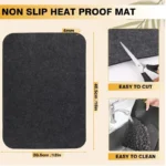 Dual-sided appliance slider mat with non-slip and heat-proof features.
