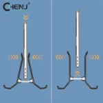 Dual vertical laptop stand with adjustable slots