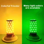 Multi-colored E27 LED corn bulbs for decorative ambient lighting