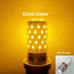 Multi-colored E27 LED corn bulbs for decorative ambient lighting