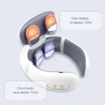 Electric TENS neck massager with heating pads and 8 electrode heads