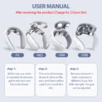 Electric TENS neck massager with heating pads and 8 electrode heads