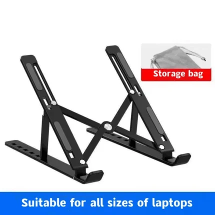 Foldable ergonomic laptop stand with adjustable height