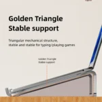 Foldable aluminum laptop stand for ergonomic desk setup