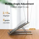 Foldable ergonomic laptop stand with adjustable height