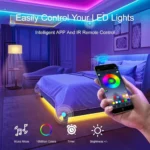 131ft RGB LED strip lights with music sync and app control