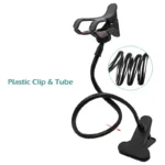 Flexible gooseneck phone holder with heavy-duty table clamp mount