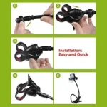 Flexible gooseneck phone holder with heavy-duty table clamp mount