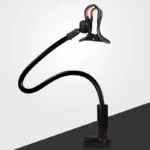 Flexible gooseneck phone holder with universal clamp