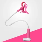 Flexible gooseneck phone holder with universal clamp