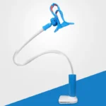Flexible gooseneck phone holder with universal clamp