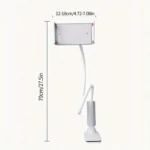Flexible gooseneck tablet holder for bed and desk mounting
