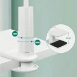 Flexible gooseneck tablet holder for bed and desk mounting