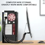 Flexible spiral cable management sleeve with installation tool.