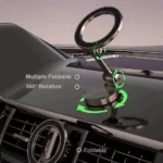 foldable magnetic car phone mount for dashboard