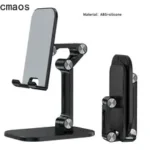 Foldable phone and tablet stand with adjustable multi-angle design