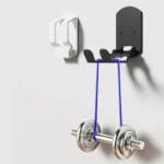 Gaming controller and headset wall mount organizer in black and white