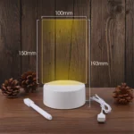 Glowing LED message board with custom handwritten notes