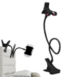 Flexible gooseneck phone holder with desk clamp for smartphones