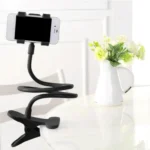 Flexible gooseneck phone holder with desk clamp for smartphones