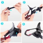 Flexible gooseneck phone holder with desk clamp for smartphones