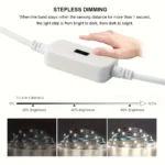 Hands-free USB LED strip light under kitchen cabinet