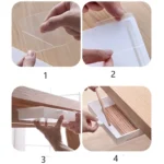 White under-desk pull-out drawer for office supplies