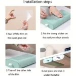Under desk pull-out drawers, adhesive, hidden storage, office organizer