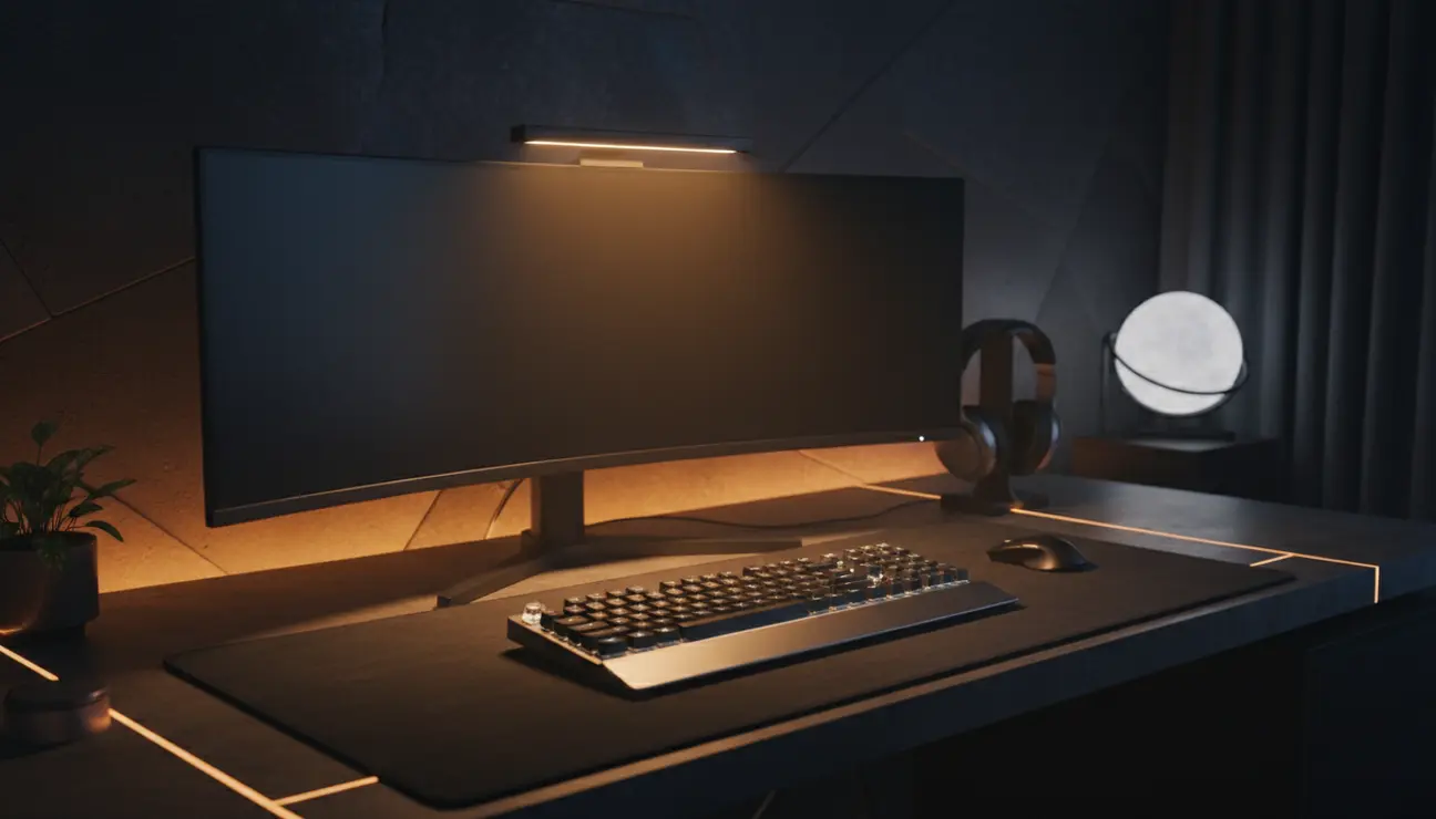 Minimalist invisible desk setup with hidden cables.