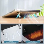 Invisible foldable laptop cooling stand for MacBook and PC