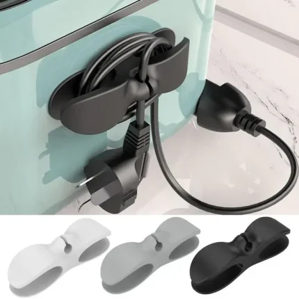 Butterfly shaped appliance cord organizer for kitchen cable management