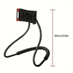 Flexible neck phone holder for hands-free smartphone viewing