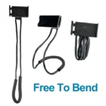 Flexible neck phone holder for hands-free smartphone viewing