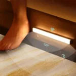 Magnetic LED motion sensor under cabinet light bar for closets