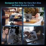Magnetic adjustable phone and tablet stand car mount desk