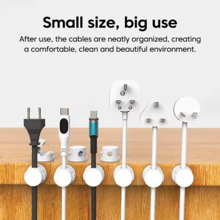 Magnetic Cable Organizer 12-Pack Desk Clips