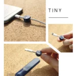 Magnetic desktop cable organizer with clips