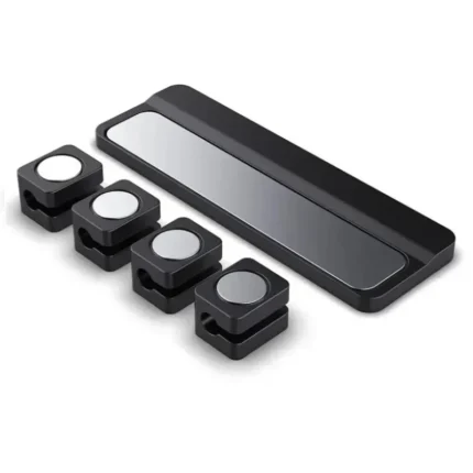 Magnetic modular cable organizer for desk and car cable management
