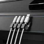 Magnetic modular cable organizer for desk and car cable management