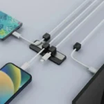 Magnetic modular cable organizer for desk and car cable management