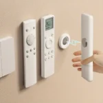 White magnetic remote control wall mount for smart home organization