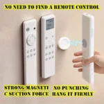White magnetic remote control wall mount for smart home organization
