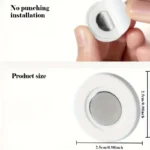 White magnetic remote control wall mount for smart home organization