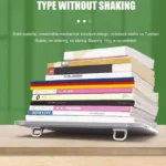 Mini foldable aluminum alloy laptop stand for cooling and ergonomics.