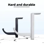 Edge mount headphone hanger for desk and monitor
