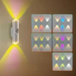 RGB motion sensor wall lamp with dual up-down beam
